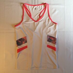 Tail White & Pink Athletic Tank Top Size M